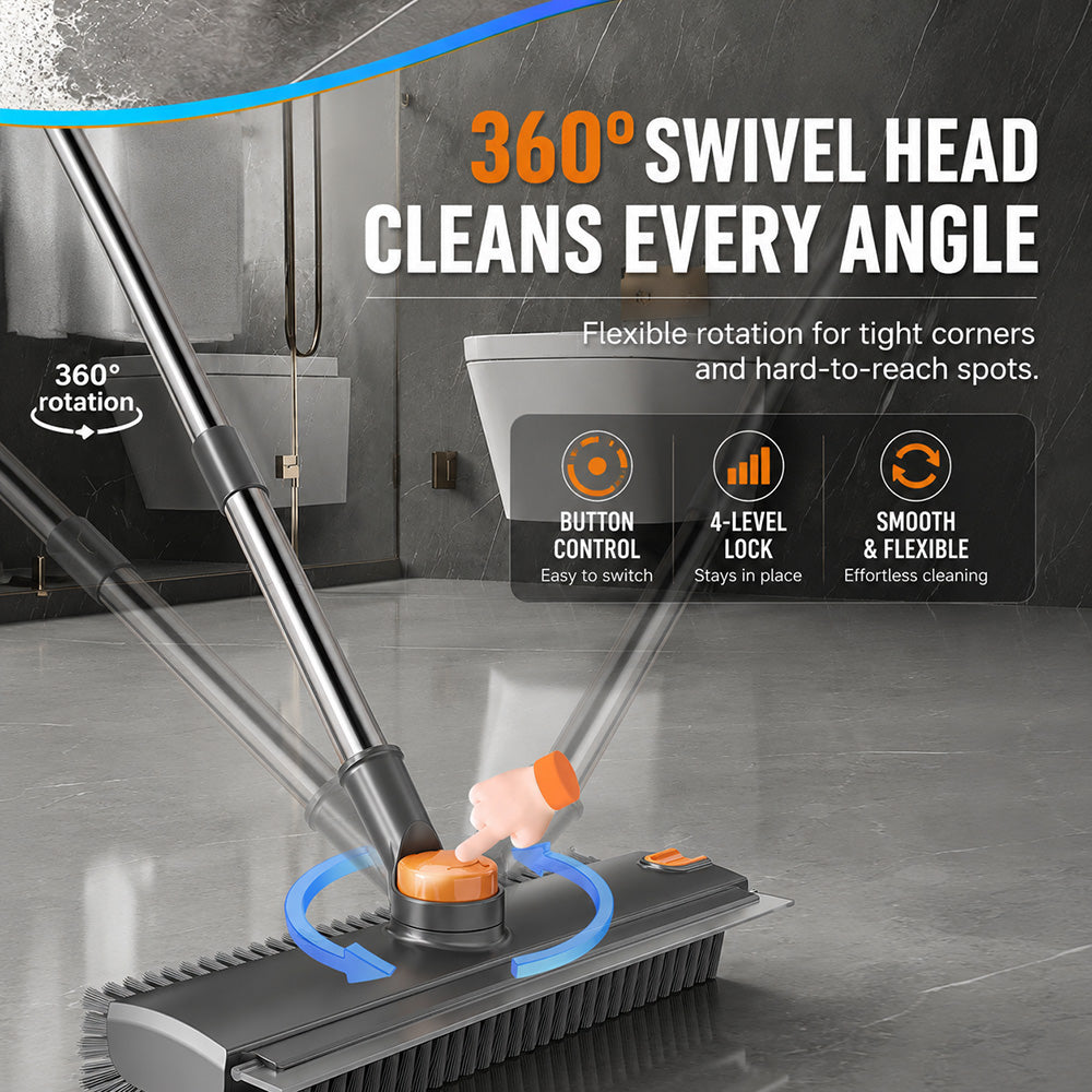 3-in-1 V-Groove Floor Scrub Brush