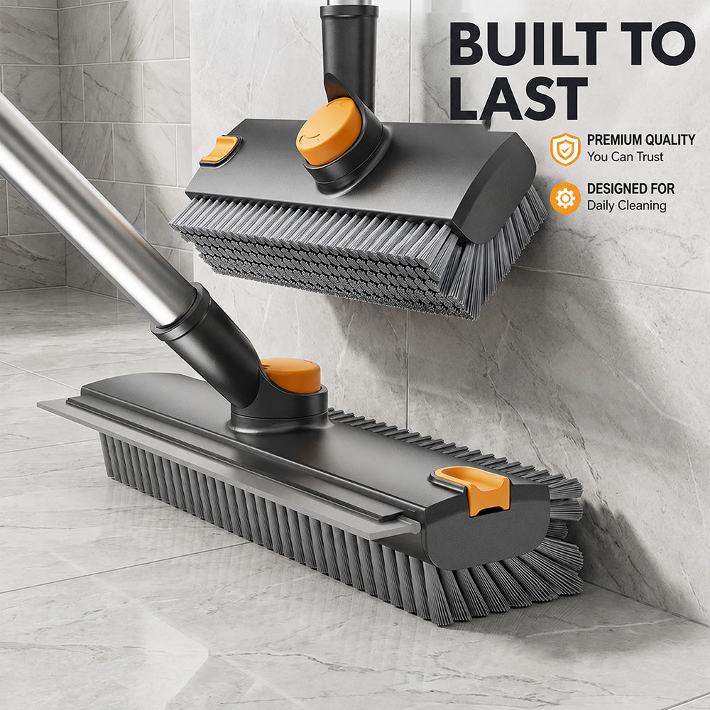 3-in-1 V-Groove Floor Scrub Brush
