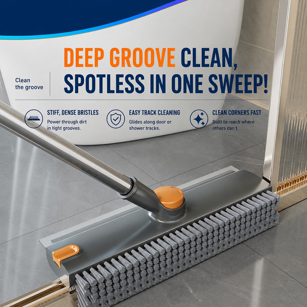 3-in-1 V-Groove Floor Scrub Brush