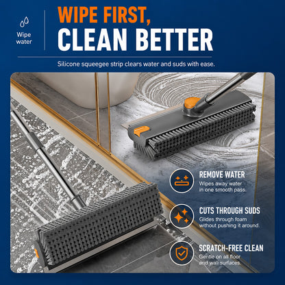3-in-1 V-Groove Floor Scrub Brush