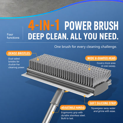 3-in-1 V-Groove Floor Scrub Brush